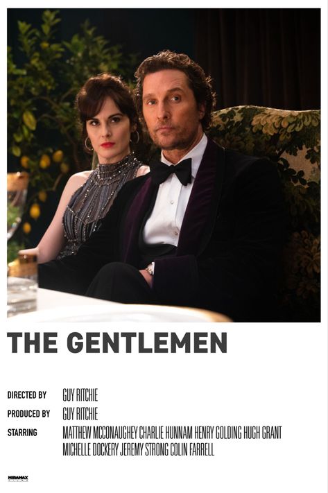 The Gentlemen Poster, The Gentleman Movie Poster, Bugzy Malone, Gentleman Movie, Polaroid Movie Poster, Henry Golding, The Gentlemen, Night Film, Iconic Movie Posters