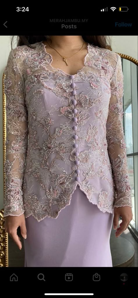 Baju Kurung Modern Lace, Lace Baju Kurung Modern Design, Kurung Moden Design Lace, Nurita Harith Baju Kurung, Lace Kurung Modern, Baju Kurung Moden Style 2024, Kebaya Lace Modern Simple, Eid Outfit Ideas Modern, Songket Kurung