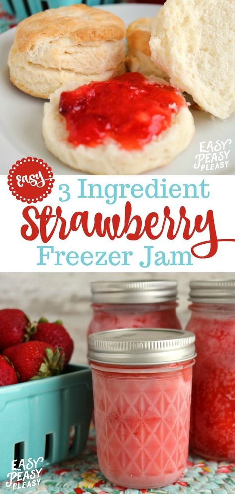 Preserves Recipes, Strawberry Freezer Jam, Freezer Jam Recipes, Homemade Jams, Freezer Food, Freezer Jam, Making Food, Jam And Jelly, Jelly Recipes