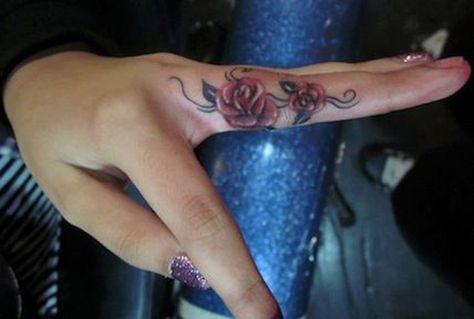 12 Finger Rose Tattoo Infinity Finger Tattoos, A Rose Tattoo, Finger Rose Tattoo, Cute Finger Tattoos, Small Finger Tattoos, Rose Tattoos For Men, Finger Tattoo For Women, Finger Tats, Small Rose Tattoo