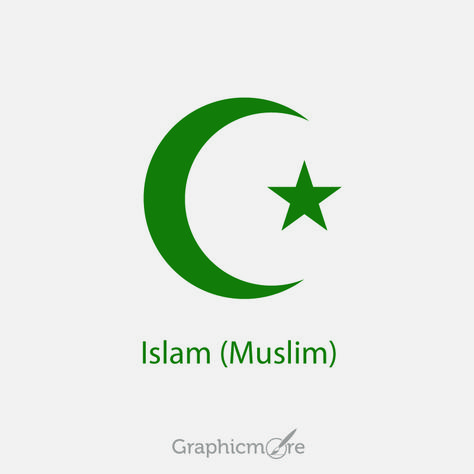 Symbol Of Islam, Muslim Sign, Islamic Symbols, M Symbol, Symbols Of Islam, Islam Symbol, Muslim Religion, Star Symbol, Moon Symbols