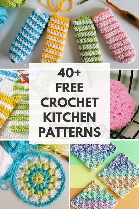 Crochet Kitchen Accessories Patterns, Free Kitchen Crochet Patterns, Oven Mit Crochet Pattern, Crochet For Kitchen Ideas, Crochet Ideas For Kitchen, Easy Crochet Kitchen Projects, Crochet Patterns Household, Easy Crochet Kitchen Towels, Crocheted Kitchen Items