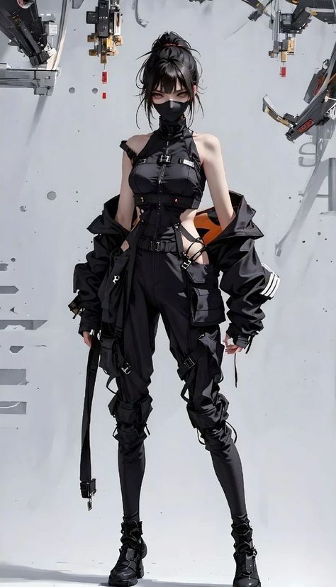 Cyberpunk Outfit Women, Scifi Outfit, Cyberpunk Outfit, Techwear Outfits, Cyberpunk Clothes, Cyberpunk Girl, Cyberpunk Fashion, Cyberpunk Character, Female Character Design