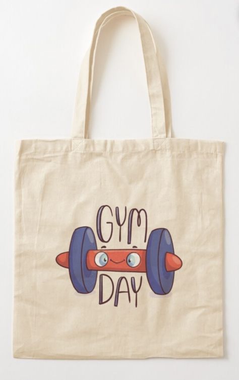 Gym Bag Ideas, Gym Tote Bag, Diy Gym, Unique Tote Bag, Gym Tote, Fabric Tote Bags, Bag Ideas, Bags Aesthetic, Tote Bag Design