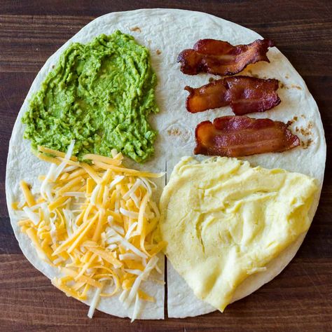 Tortilla Breakfast Wrap (TikTok Tortilla Fold) - NatashasKitchen.com Grilled Tortilla Sandwich Wraps, Folded Tortilla Wrap Breakfast, Folded Breakfast Quesadilla, How To Use Up Tortilla Wraps, Folded Quesadilla Tiktok, Keto Breakfast Wrap Recipes, Low Carb Breakfast Wraps Tortillas, Folding Wraps Food, Breakfast Foldover Tortilla