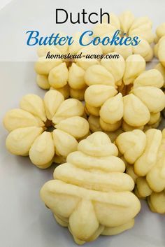 Cookie Press Recipes, بيتي فور, Cookies Monster, Butter Cookie Recipe Easy, Dutch Cookies, Spritz Cookie Recipe, Butter Cookies Easy, Christmas Yummies, Dutch Food