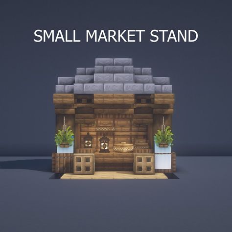 Market Stand Minecraft, Minecraft Market Stand, Minecraft Food Stand, Minecraft Market, Minecraft Food, Market Stands, Minecraft Medieval, Cute Minecraft Houses, Food Stands