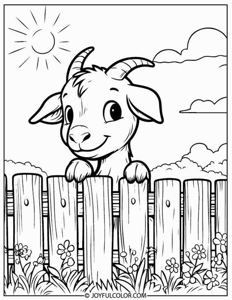 Free Printable Animal Coloring Pages Goat Coloring Pages, Printable Animal Pictures, Scooby Doo Coloring Pages, Unicorn Sketch, Kids Christmas Coloring Pages, Santa Coloring Pages, Free Christmas Coloring Pages, Coloring Pages Free Printable, Printables Free Kids