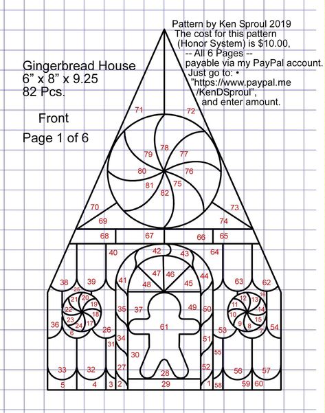 Stained Glass Gingerbread House Pattern, 3d Stained Glass Christmas Tree Pattern, Stained Glass House Patterns, Stained Glass Gingerbread House, Stained Glass Gingerbread, Drawing Of A House, Stained Glass Mosaic Patterns, Stained Glass Studio, Stained Glass Ornaments