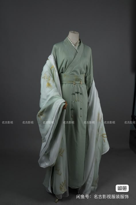 Green Hanfu Dress, Green Hanfu, Chinese Dressing, Chinese Ancient Clothing, Traditional Asian Dress, Chinese Costume, Chinese Style Dress, Tiny Clothes, Hanfu Dress