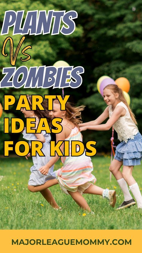 The popularity of the Plants vs. Zombies game has led to a growing trend of hosting themed parties around it. And if you’re like many others planning a party in this theme, you’re in luck. We’re providing a detailed guide on how to host the perfect Plants vs. Zombies themed party to make your life easier. Follow Major League Mommy for even more party ideas! Plants Vs Zombies Party Games, Plant Vs Zombies Party Ideas, Zombies Party Ideas, Zombie Party Games, Zombie Party Decorations, Zombie Themed Party, Zombie Decorations, Plants Vs Zombies Birthday Party, Zombie Birthday Parties