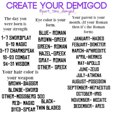 Demigod Oc Challenge, Percy Jackson Oc Challenge, Create Your Demigod Oc, Create Your Demigod, Greek Dagger, Apollo And Hermes, Demigod Oc, Greek Aphrodite, Daughter Of Hecate