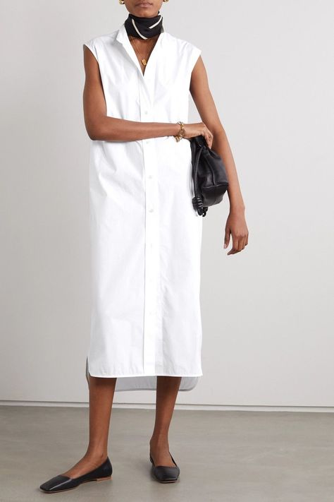 Minimal Dress, Poplin Shirt Dress, Shirt Dress Outfit, Laura Lombardi, Loulou Studio, My Shopping List, Cotton Poplin Shirt, Fashion Editor, Poplin Shirt