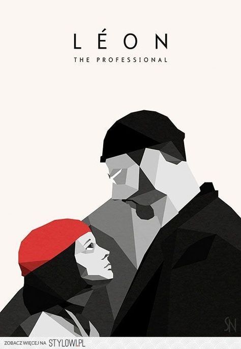 ‘Léon: The Professional’ (1994) Leon Illustration Movie, Movie Poster Art Illustrations, Graphic Design Movie Posters, Leon The Professional Art, Leon The Professional Poster, Leon Poster, Leon Movie, Movie Poster Illustration, Movie Illustration