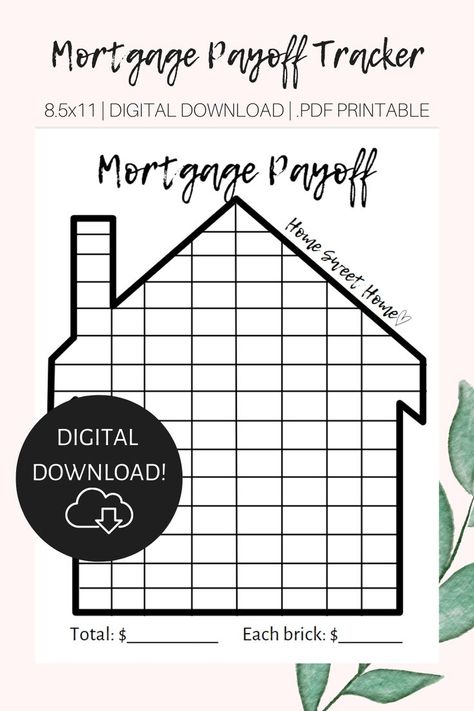 Mortgage payoff chart tracker to help you keep track of your home loan progress as you work toward debt free living! Pay off your mortgage early with this debt free worksheet! Home Gym On A Budget, Loan Payoff, Chart House, Debt Payoff Printables, Tracker Free, Mortgage Payoff, Debt Snowball, Planner Inspiration, Mortgage Loans