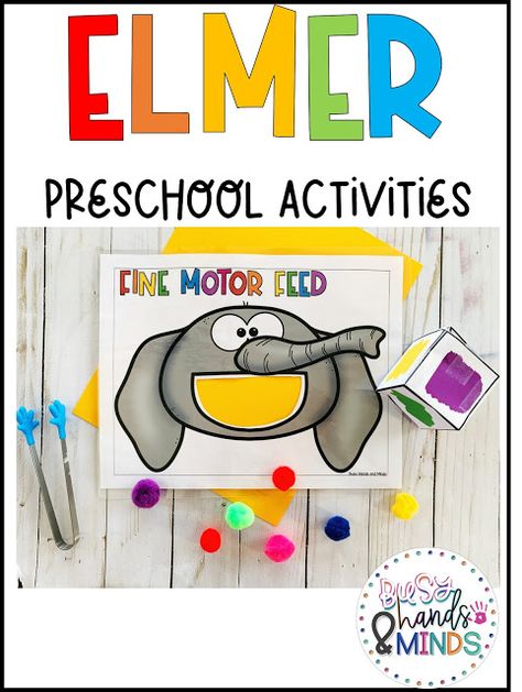 Elmer Book Activities, Hands On Preschool, Rhyming Activities Preschool, Color Matching Preschool, Physical Development Activities, Zoo Animals Preschool, Preschool Zoo Theme, Color Activities For Toddlers, Elmer The Elephants