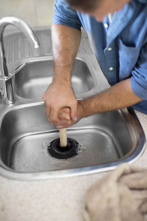 How to Unclog Your Kitchen Sink Unclog Kitchen Sink, Unclog Sink Drain, Kitchen Sink Clogged, Homemade Drain Cleaner, Unclog Sink, Kitchen Sink Diy, Clogged Drains, Double Kitchen Sink, Unclog Drain