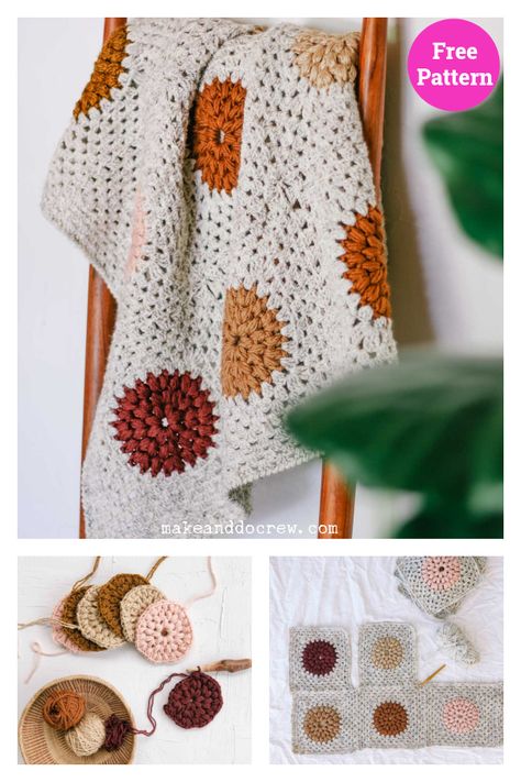 Dahlia Scrapgan Blanket Free Crochet Pattern Dahlia Blanket Crochet, Dahlia Crochet Pattern Free, Granny Stripe Blanket, Lovey Crochet, Christmas Units, Make And Do Crew, Tag Blanket, Unique Blankets, Amigurumi Elephant