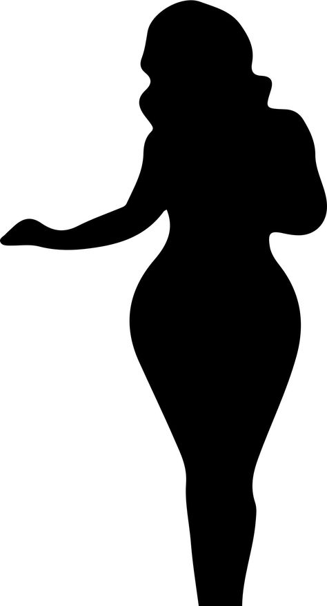 Curvy Woman Drawing, Model Silhouette, Black Woman Silhouette, Umbrella Drawing, Women Silhouette, Silhouette Drawing, Silhouette Painting, Fashion Silhouette, Silhouette Clip Art