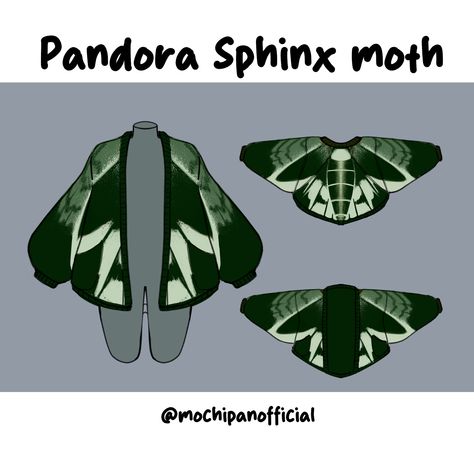 Moth Jacket, Moth Clothes, Drawing Tank Top, Moth Cardigan, Outfit Ideas Drawing, Sphinx Moth, Peach Tank Top, Clothing Pattern Design, Artistic Fashion