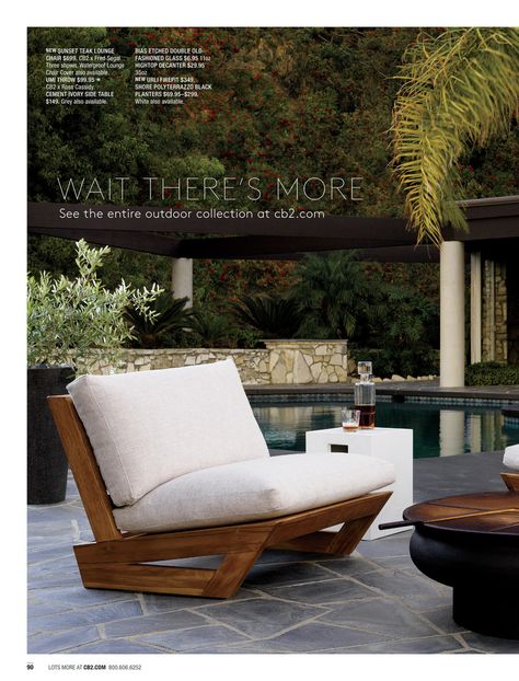 CB2 - April Catalog 2018 - Cacti Glow Brass Table Lamp Garden Retreat Ideas, Ideas Jardin, Teak Lounge Chair, Small Balcony Design, Fred Segal, Outdoor Lounge Chair, Diy Couch, Patio Lounge Chairs, Furniture Catalog