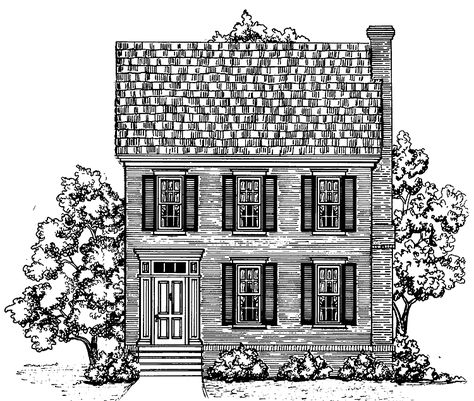 Georgian House Plan with 2028 Square Feet and 4 Bedrooms from Dream Home Source | House Plan Code DHSW52649 Georgian House Plans, Small Piano, House Plans Colonial, Colonial House Plans, Blueprint Pictures, Georgian House, Classical House, Cottage Floor Plans, Country Craftsman