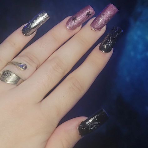 Chase Atlantic inspired nails for their tour! #chaseatlantic #chaseatlanticnails #nails #acrylicnails #dieforme Inspired Nails, Chase Atlantic, Nail Ideas, Acrylic Nails, Nails