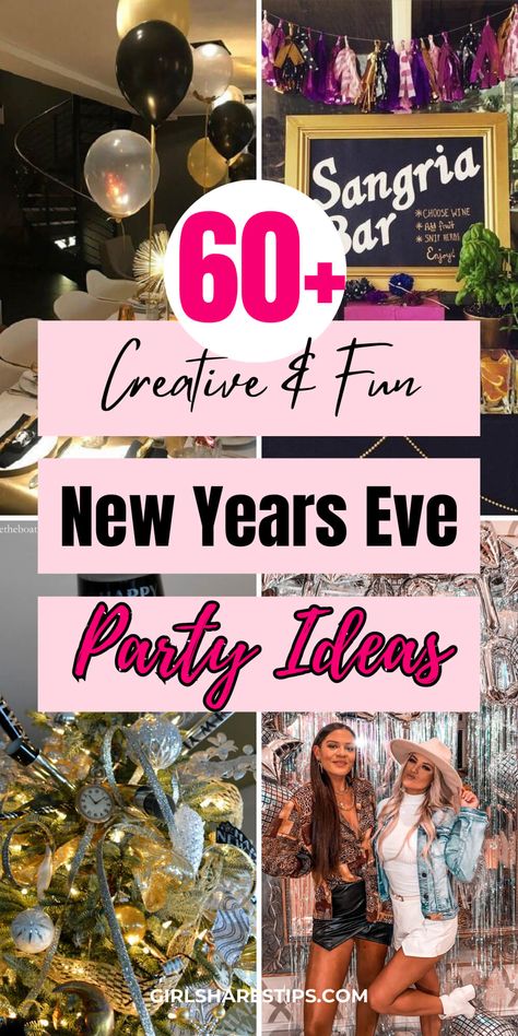 60+ Best Fun New Year's Eve Party Ideas For Adults [2024]: Themes, Food, Games, Decorations, And More New Years Eve Theme Party Ideas 2023, 2024 New Years Theme, 2024 Nye Party, Themed Nye Party Ideas, New Year’s Eve House Party Ideas, Nye Theme Party Ideas 2023, New Year 2024 Decorations, New Year’s Eve Theme Ideas, Nye Home Party Ideas