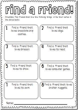 a year of many firsts: Filling Your Hearts! Friendship Scavenger Hunt, Find A Friend Who Activity, Friendship Activity, Friendship Week, Valentine Activity, Finding Friends, Friendship Activities, First Day Activities, Class Activity