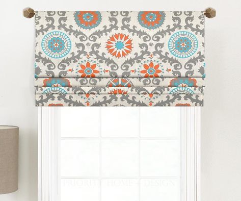 How to Inside Mount or Outside Mount a Faux Roman Shade Roman Shades With Valance, Shades With Valance, Outside Mount Roman Shades, Outdoors Tattoos, Tattoos Architecture, Faux Roman Shade Valance, How To Make A Roman Blind, Kitchen Window Valances, Roman Shade Valance