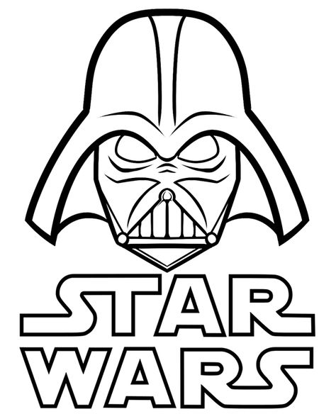 Star Wars Clip Art Free, Darth Vader Cartoon Drawing, Starwars Coloring Page, Free Star Wars Coloring Pages, Darth Vader Coloring Page, Star Wars Colouring Pages, Star Wars Coloring Pages Printables Free, How To Draw Star Wars, Simple Star Wars Drawings