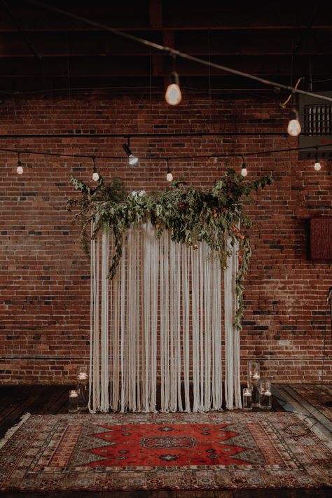 Chehalis Washington, Bohemian Wedding Backdrop, Wedding Ceremony Decorations Indoor, Indoor Wedding Ceremonies, Downtown Wedding, Washington Wedding, Autumn Flowers, Washington Weddings, Wedding Ceremony Ideas