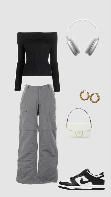 nike cute basic simple nice outfit idea fit inspo inspiration top tank top glasses basic fit inspo grey parachute pants Trendy Outfits For Teens, Cute Lazy Day Outfits, Winter Design, Swaggy Outfits, Simple Trendy Outfits, Cute Everyday Outfits, Cute Simple Outfits, Really Cute Outfits, Designs Ideas