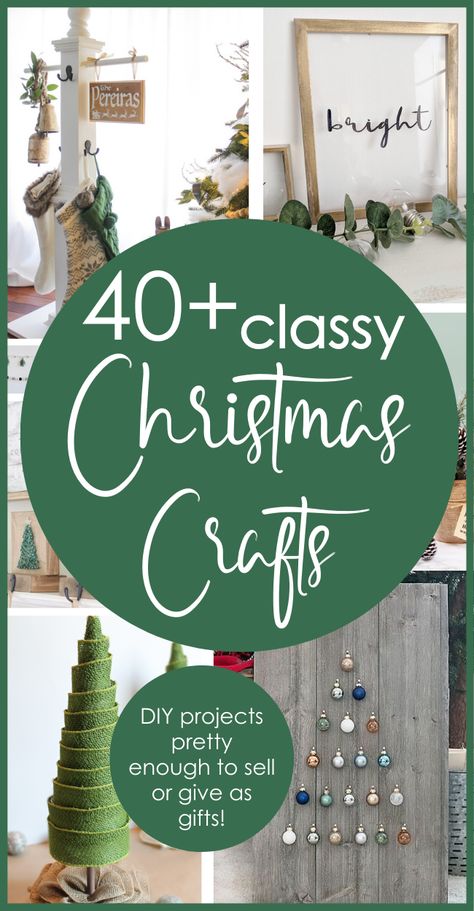 Classy Christmas Crafts, Projek Diy, Kerajinan Diy, Christmas Crafts Diy Projects, Decorações Com Comidas, Christmas Crafts To Sell, Christmas Crafts For Adults, Handmade Christmas Crafts, Classy Christmas