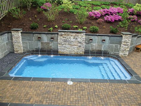 Small Fiberglass Pools, Fiberglass Pool Installation, Pools Ideas, Small Inground Pool, Inground Pool Designs, Pools For Small Yards, Pool Prices, Fiberglass Pool, Pools Backyard Inground