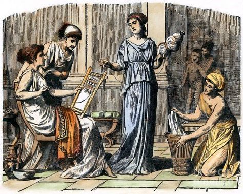 The Roles of Women in Ancient Greece and Rome | HubPages Women In Ancient Greece, Grecian Women, Ancient Greece History, Ancient Greek Clothing, Greece Girl, Greece Women, Ancient Memes, Spartan Women, Greece Painting