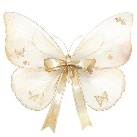 Butterfly Dresses, Golden Ribbon, Butterfly Png, Butterfly Bow, Butterfly Dress, Download Free Images, Pink Butterfly, Journal Stickers, Editing Pictures