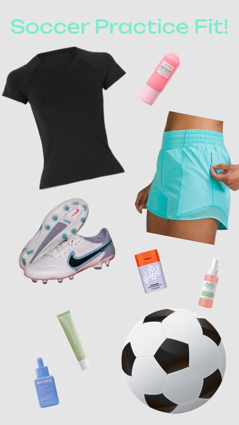 #soccer #soccerfit #outfit What To Wear To Soccer Game, Soccer Girl Outfits, Soccer Outfits For Practice, Soccer Practice Outfits, Soccer Mom Outfit Spirit Week, Soccer Fits, Soccer Girls Outfits, Soccer Aesthetic, Soccer Clothes