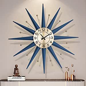 Starburst Clock Mid Century, Nordic Style Fashion, Starburst Clock, Clock Making, Big Clocks, Big Wall Clocks, Mid Century Wall Clock, Mid Century Clock, How To Make Wall Clock