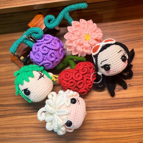 Crochet doll, one piece anime crochet Anime Inspired Crochet, One Piece Crochet Pattern, Crochet Anime Ideas, One Piece Amigurumi, Anime Crochet Ideas, Anime Amigurumi, One Piece Crochet Amigurumi, Crochet Anime Amigurumi, Anime Crochet Patterns