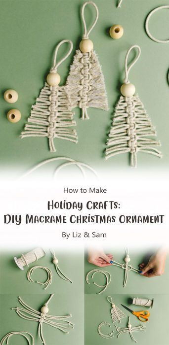 Diy Macrame Christmas Tree, Diy Macrame Christmas, Macrame Christmas Ornaments, Macrame Christmas Tree, Ideas Christmas Tree, Macrame Christmas, Holiday Crafts Diy, Diy Christmas Tree Ornaments, Unique Christmas Trees