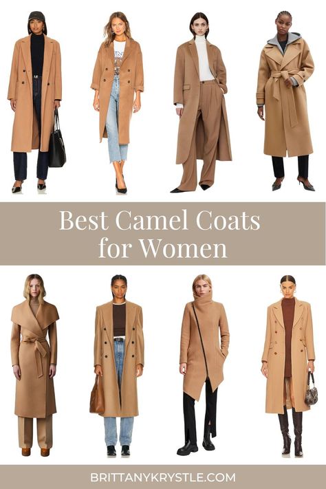 Looking for a timeless camel coat? Whether you're looking to elevate your street style or add quiet luxury elegance to your capsule wardrobe this fall and winter, these are the best camel coats for women that come in a variety of styles (long, wrap coats, oversized, tailored), fabrics (wool, camel hair, cashmere), affordable to high-end (Mango, Max Mara). --- Classy, chic & sophisticated camel coats. Camel Wool Coat Outfit, Camel Trench Coat Outfit, Parisian Chic Style Fall, Parisian Chic Style Winter, Street Style Minimalist, Max Mara Camel Coat, Long Camel Coat, Camel Coat Outfit Classy, French Outfits