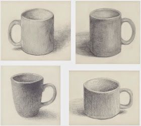 Mug Drawing Ideas, Drawing Academic, Drawing Cup, Coffee Mug Drawing, Graphite Pencil Drawings, Drawing And Shading, Drawing Training, Value Drawing, Basic Sketching