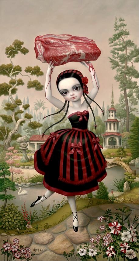 Mark Ryden | Meat Dancer Mark Ryden Art, Mark Ryder, Pop Art Tattoos, Pop Surrealism Lowbrow, Mark Ryden, Lowbrow Art, Robot Art, Pop Surrealism, Gcse Art