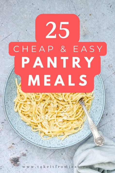 Get creative with your pantry staples! Try these 25 easy and delicious meal ideas that are perfect for any night of the week. Pantry Staples Recipes, Easy Pantry Dinner, Angel Hair Pasta Recipes, Staple Recipes, Pantry Meals, Sweet Potato Patties, Vegan Pantry, Potato Patties, Homemade Spaghetti