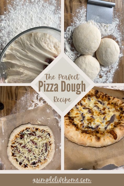 This perfect pizza dough recipe is easy to make for beginning pizza makers. It offers a beautiful crispy yet soft crust neopolitan style without the wood burning oven. How To Make Dough For Pizza, Fresh Milled Flour Pizza Dough, Easy Pizza Dough Recipe Active Dry Yeast, Wood Fired Pizza Dough Recipe, Best Wood Fired Pizza Dough, Homemade Pizza Dough Active Dry Yeast, Perfect Pizza Dough Recipe, Homemade Pizza Crust Recipe, Best Pizza Dough For Wood Fired Oven