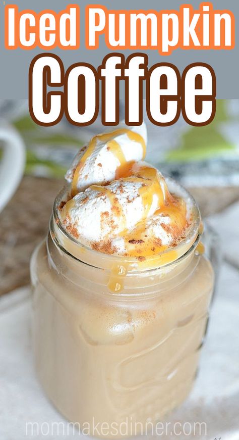 Cold Pumpkin Spice Coffee, Pumpkin Spice Coffee Drinks, Iced Coffee Recipe Pumpkin Spice, Diy Pumpkin Spice Iced Coffee, Blended Pumpkin Coffee, Dunkin Pumpkin Iced Coffee Recipe, Pumpkin Caramel Iced Coffee, Pumpkin Spiced Iced Coffee, Pumpkin White Chocolate Iced Coffee