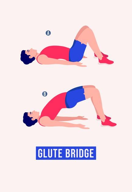 Glute bridge exercise men workout fitnes... | Premium Vector #Freepik #vector #people #man #sports #character Bridge Exercise, Bridge Icon, Cool Down Exercises, Exercise Men, Aerobic Fitness, Bridge Workout, Men Workout, Vector People, Glute Bridge