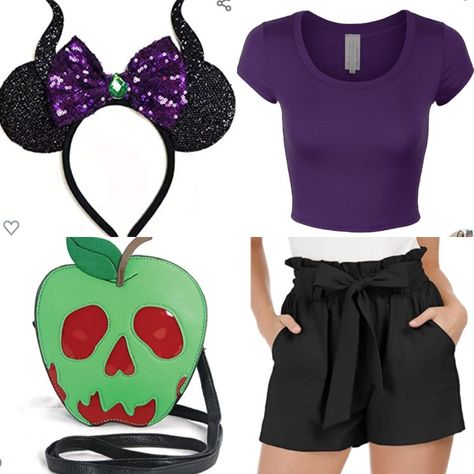 Diy Disney Themed Outfits, Maleficent Disneybound Inspired Outfits, Disneybound Villains Inspired Outfits, Mnsshp Costume Ideas Women, Maleficent Bounding, Disney Bounding Stitch, Disney Character Inspired Outfits Women, Maleficent Disney Outfit, Maleficent Disney Bound