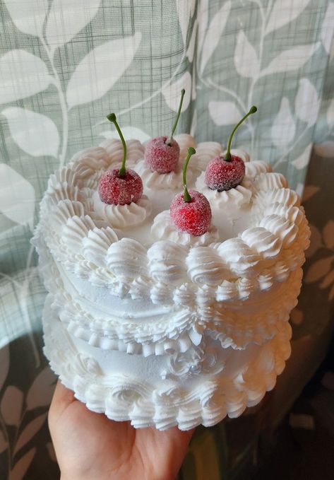 Fake Bake Vintage Cake, Fake Cake, Tiered Tray Decor, Fake Bake - Etsy Fake Cake Ideas, Fake Cake Diy, Decoden Ideas, Valentines Cakes And Cupcakes, Fake Desserts, Valentines Cakes, Faux Desserts, Victorian Cakes, Craft Fair Table